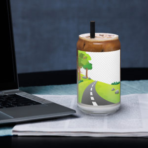 JR's Can-Shaped Glass w/Pathway Pic